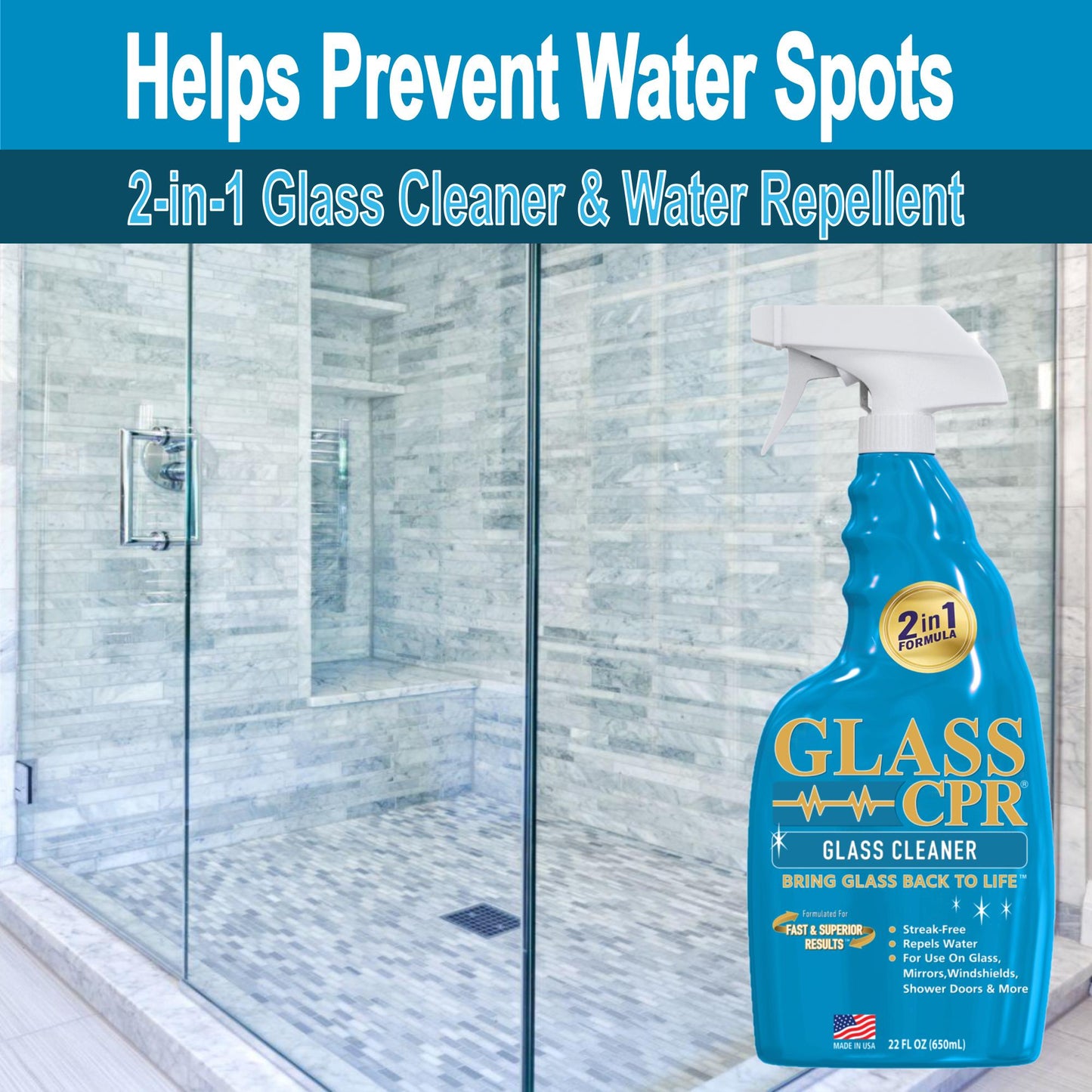 Glass CPR Glass Cleaner & Water Repellent 22oz