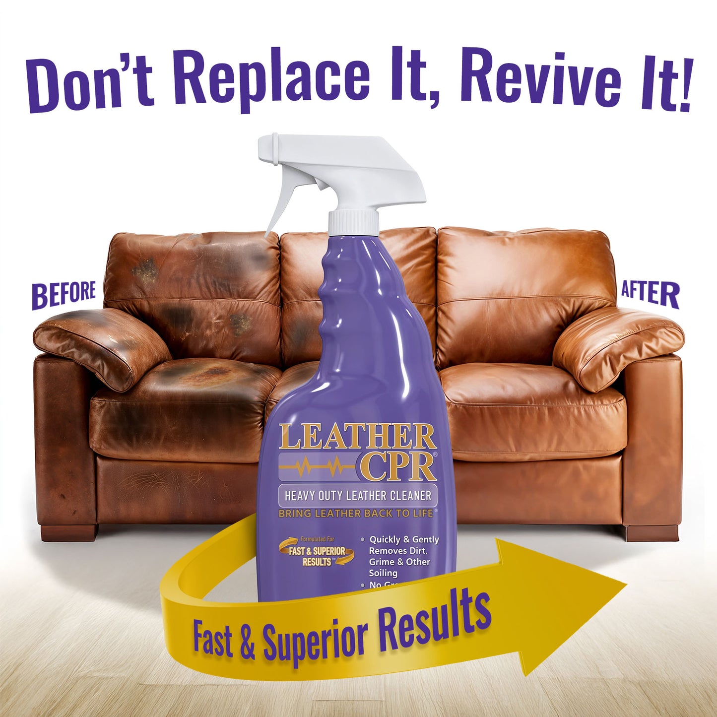 Leather CPR Cleaner & Conditioner 18oz + Leather CPR Heavy Duty Leather Cleaner 22oz