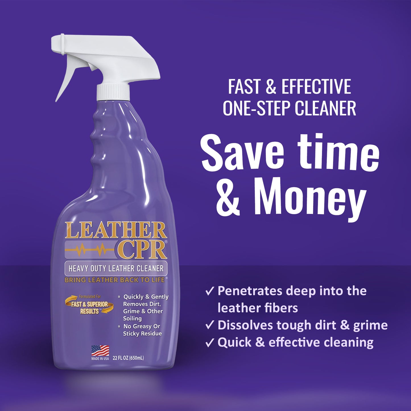 Leather CPR Cleaner & Conditioner 18oz + Leather CPR Heavy Duty Leather Cleaner 22oz