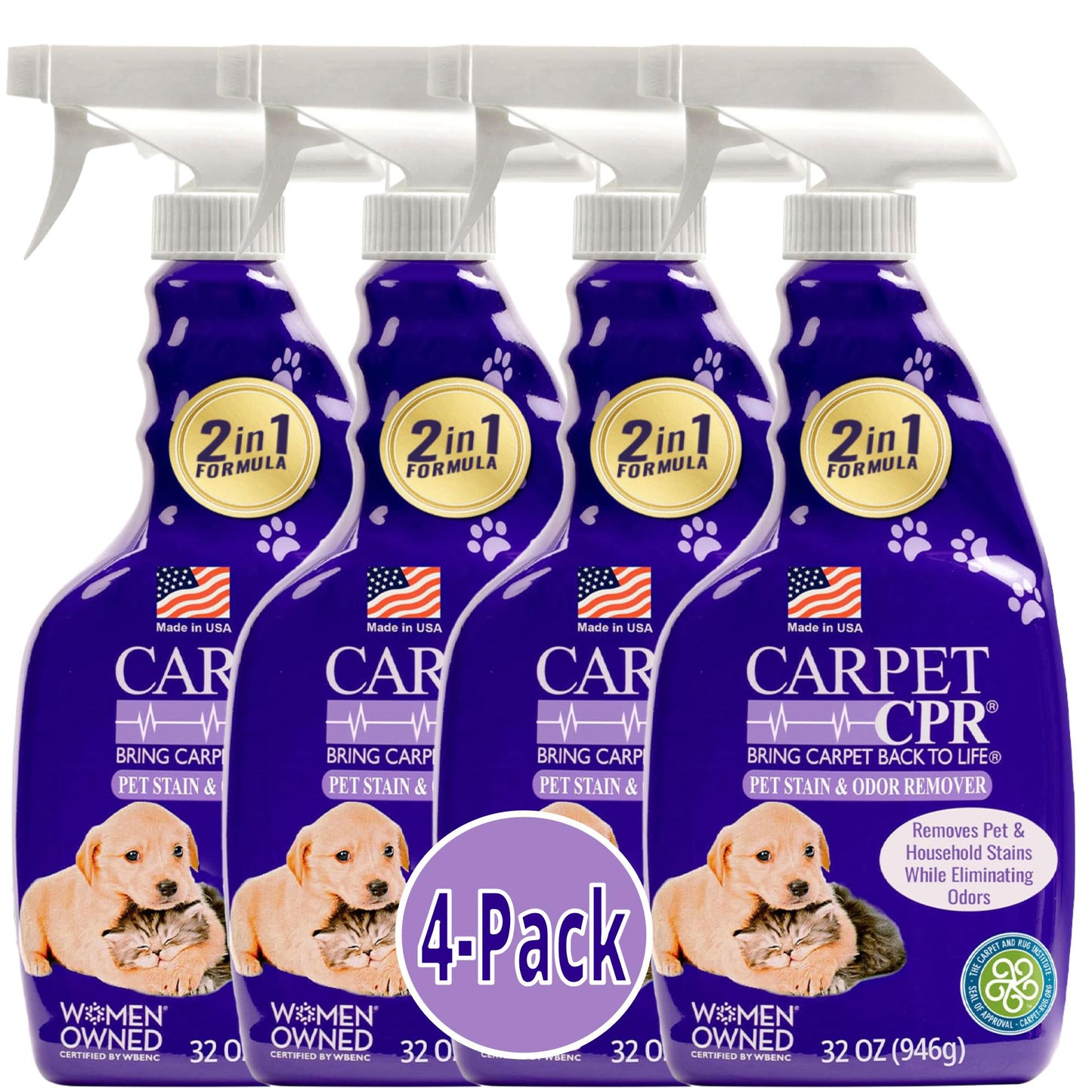Carpet CPR Pet Stain & Odor Remover 32oz 4-Pack