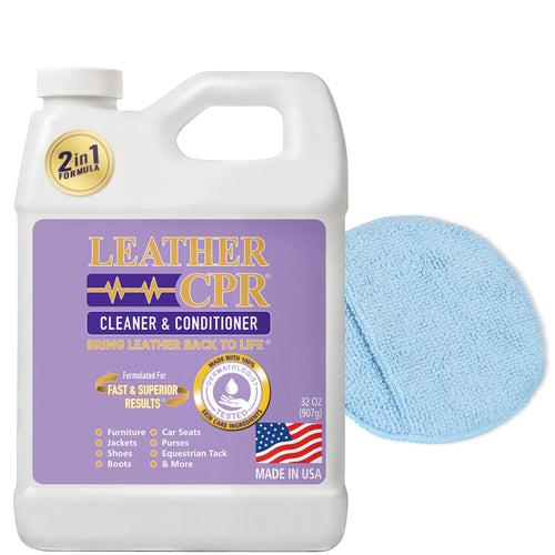 Leather CPR Cleaner & Conditioner 32oz + Microfiber Applicator Pad