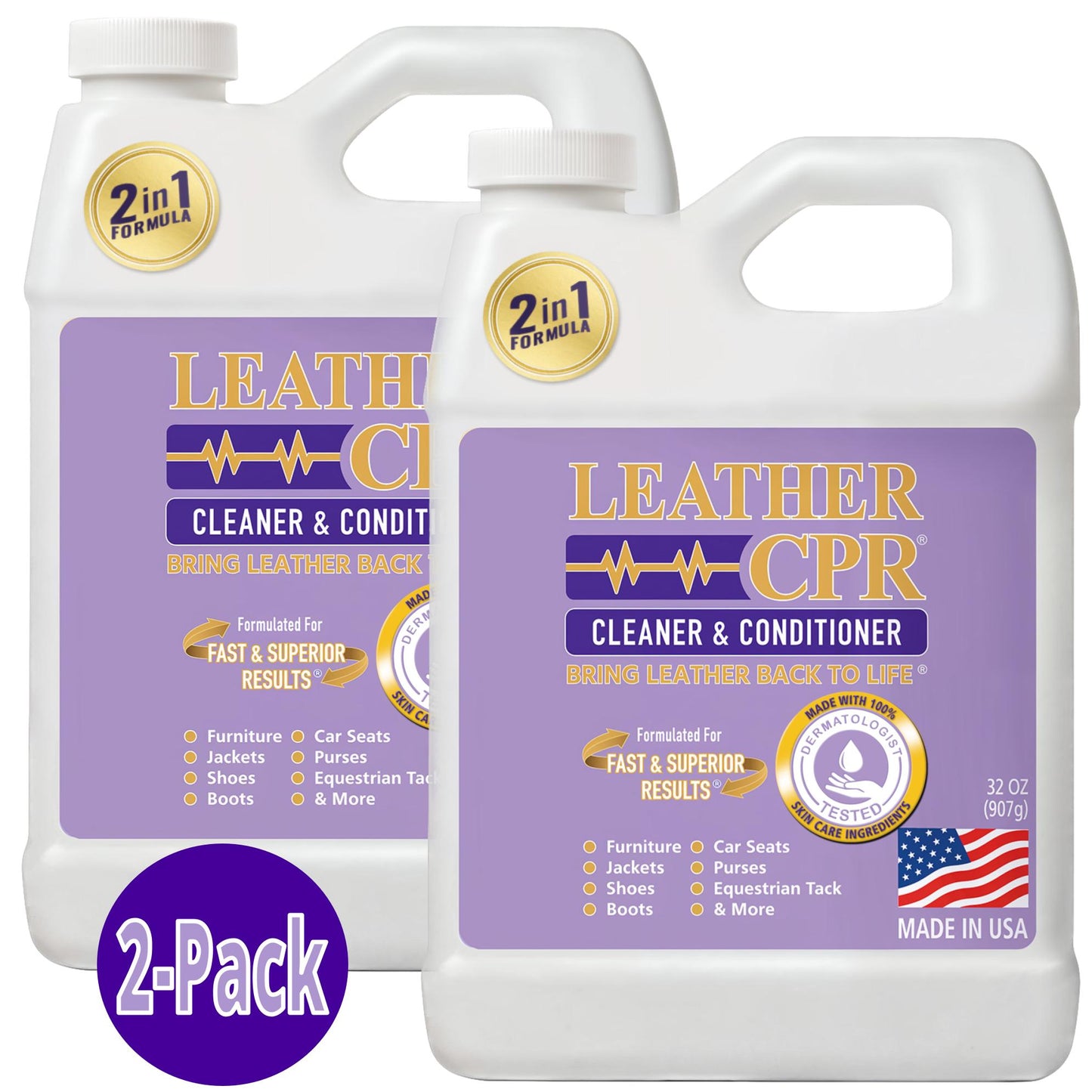 Leather CPR Cleaner & Conditioner 32oz 2-Pack