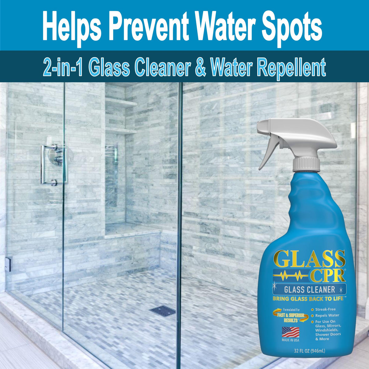 Glass CPR Glass Cleaner & Water Repellent 32oz