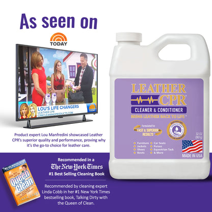 Leather CPR Cleaner & Conditioner 32oz + Microfiber Applicator Pad