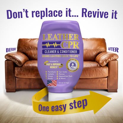 Leather CPR Cleaner & Conditioner 18oz 3-Pack + 3 Microfiber Applicator Pads