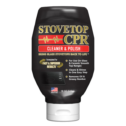 Stovetop CPR Cleaner & Polish 18oz 4-Pack +  4 Razor Blade Scraper
