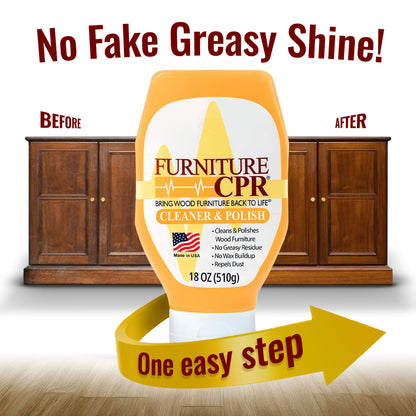 Leather CPR Cleaner & Conditioner 18oz + Furniture CPR Cleaner & Polish 18oz +  1 Microfiber Applicator Pad