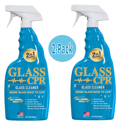 Glass CPR Glass Cleaner & Water Repellent 22oz 2-Pack