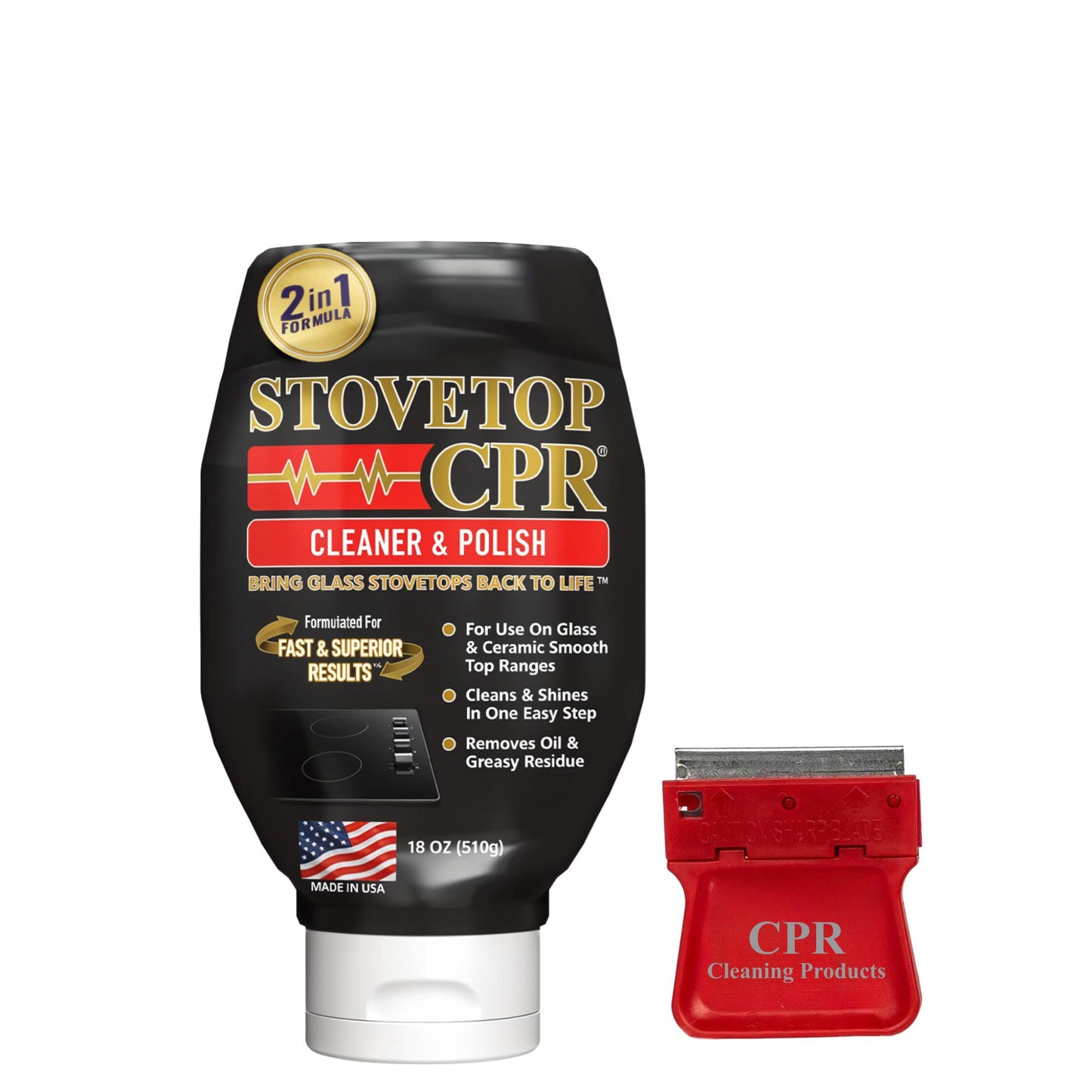 Stainless Steel CPR 18oz + Razor Blade