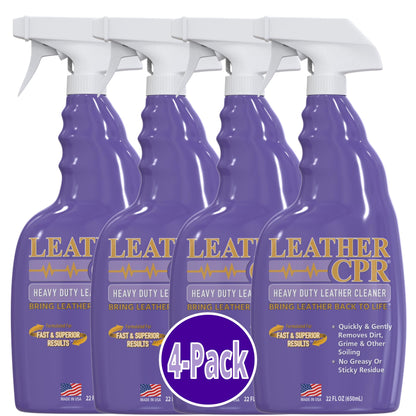 Leather CPR Heavy Duty Leather Cleaner 22oz 4-Pack