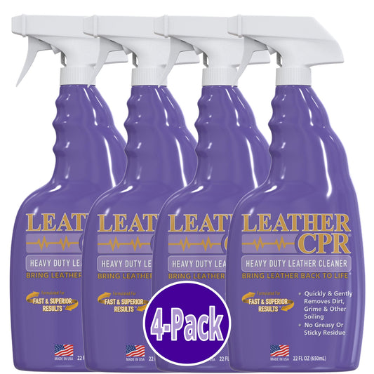 Leather CPR Heavy Duty Leather Cleaner 22oz 4-Pack