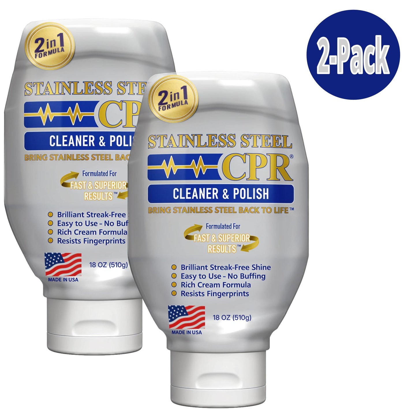 Stainless Steel CPR Cleaner & Polish 18oz 2-Pack