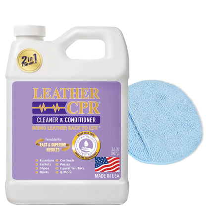 Leather CPR Cleaner & Conditioner 32oz + Microfiber Applicator Pad