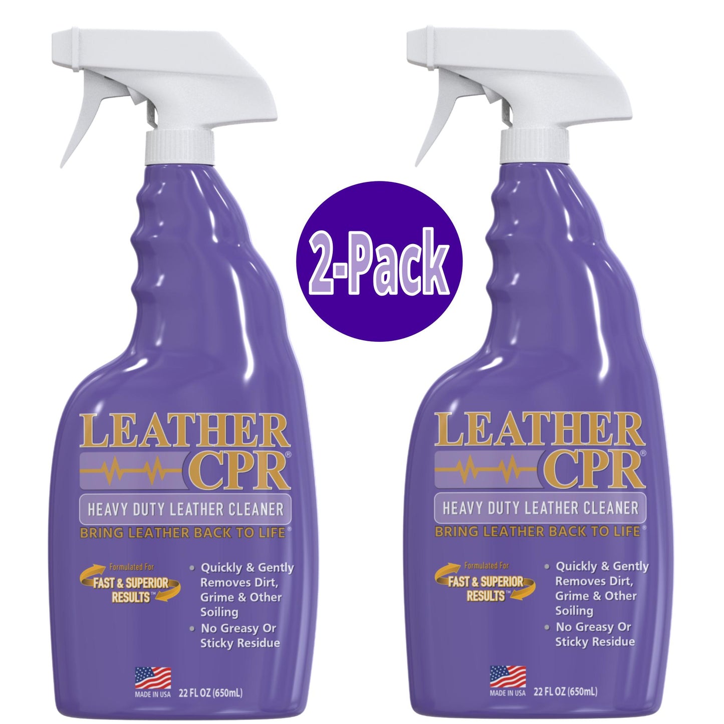 Leather CPR Heavy Duty Leather Cleaner  22oz 2-Pack