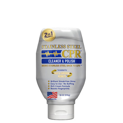 Leather CPR Cleaner & Conditioner 18oz + Stainless Steel CPR 18oz + 1 Microfiber Applicator Pad + 2 Microfiber Towels