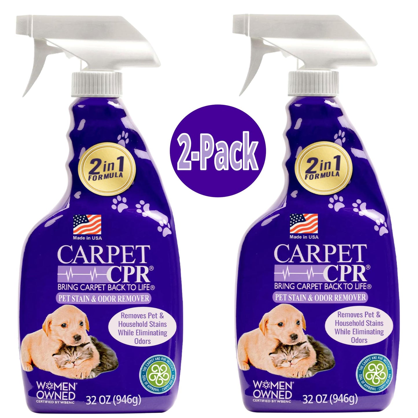 Carpet CPR Pet Stain & Odor Remover 32oz 2-Pack