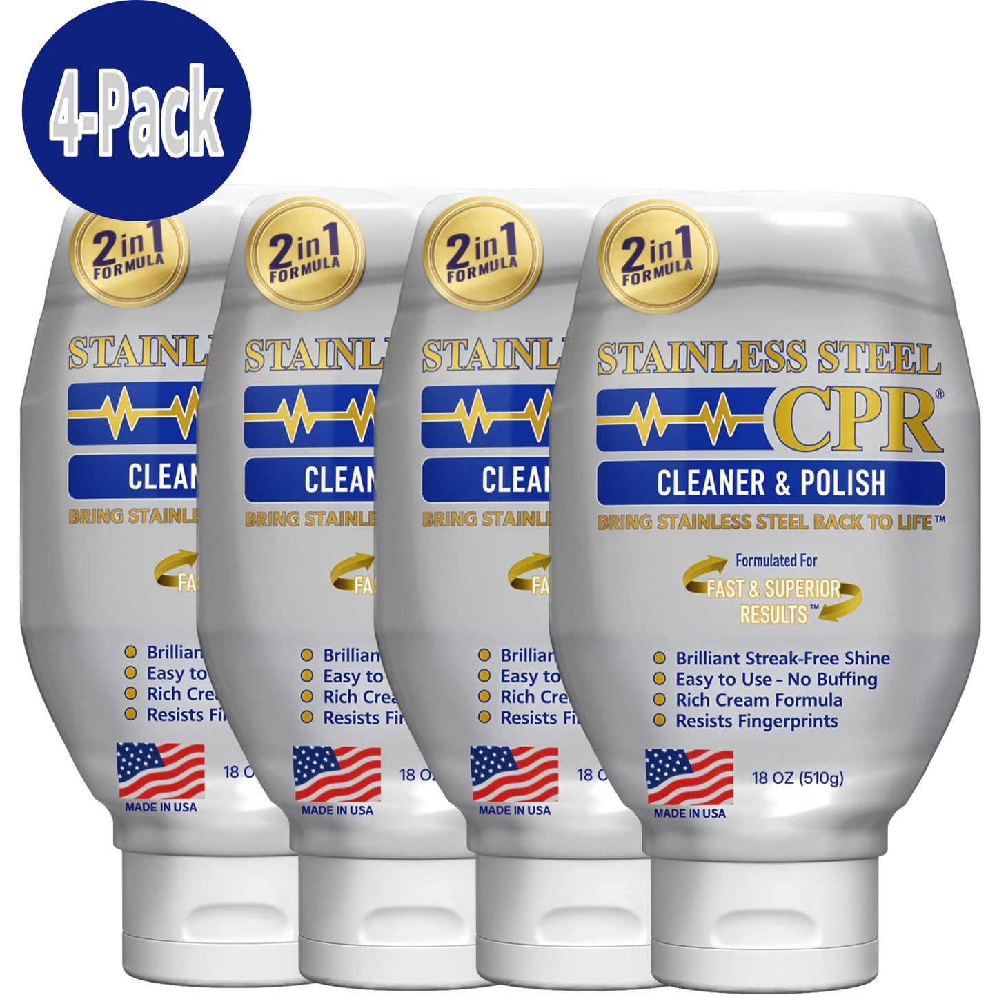 Stainless Steel CPR Cleaner & Polish 18oz 4-Pack