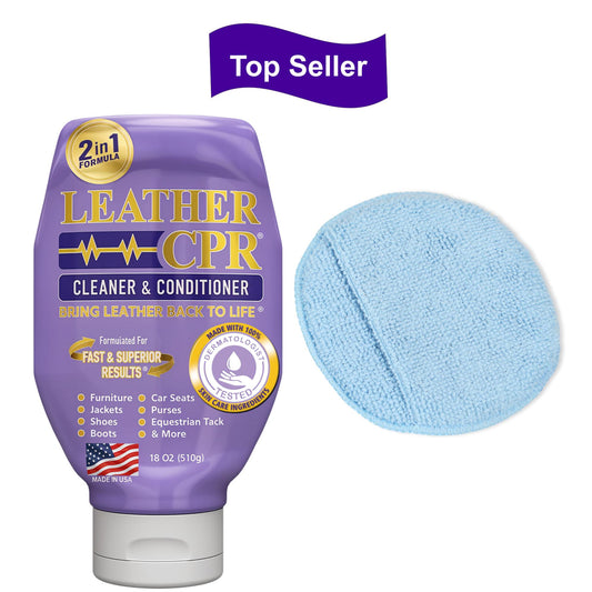 Leather CPR Cleaner & Conditioner 18oz + 1 Microfiber Applicator Pad
