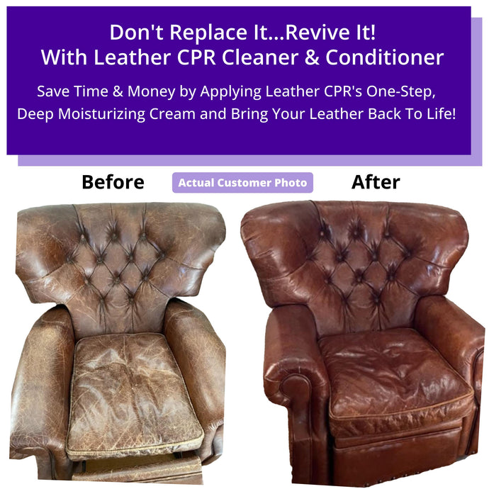 Leather CPR Cleaner & Conditioner 18oz - Best Leather Cleaner & Conditioner.  Cleans, Conditions, Restores & Protects Leather Furniture, Handbags, Car  Seats, Jackets, Boots, Shoes, Saddles, Tack & More